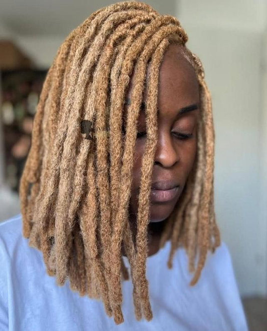 Dreadlocks Cheveux Humains Blond Miel #27 – photo principale