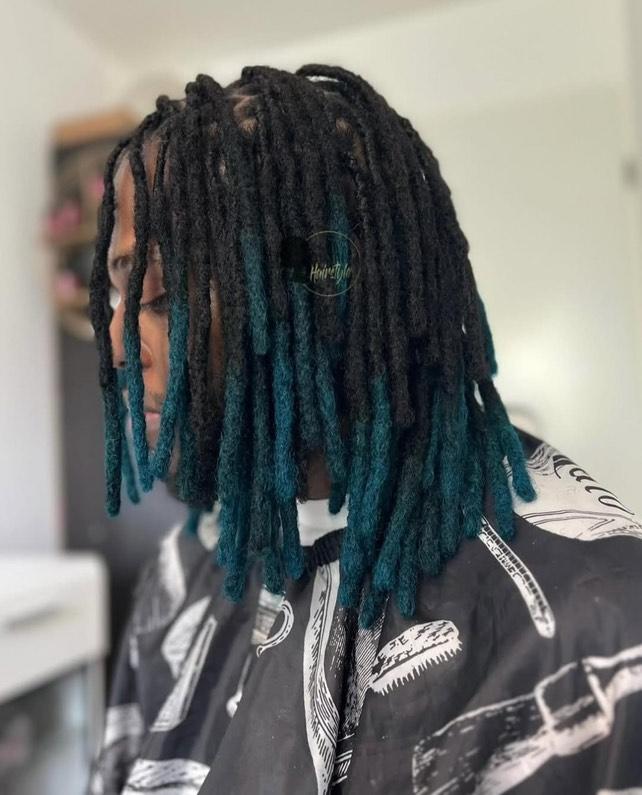 Dreadlocks Cheveux Humains Bleu Vert 1B/Tq – photo 2