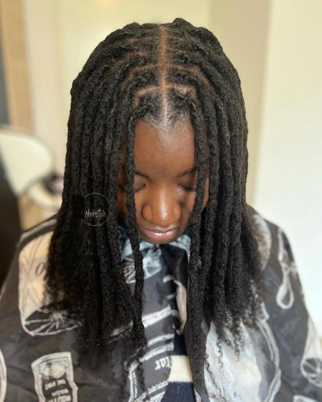 Dreadlocks Cheveux Humains Noir Naturel – Style Bohème – photo principale